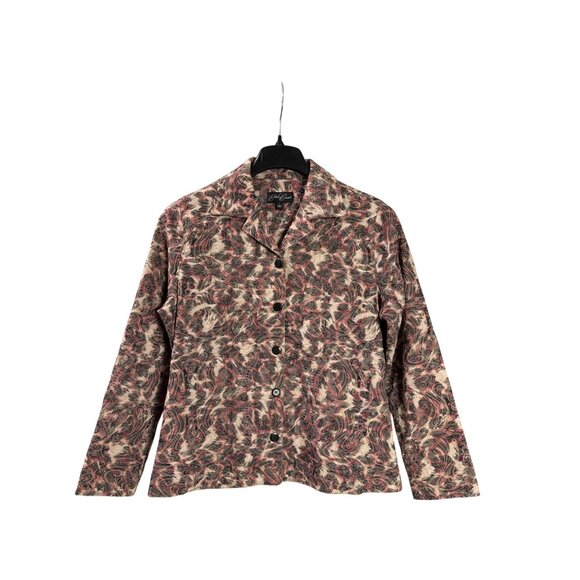 Eden Court Jackets & Blazers - Vintage Y2K Eden Court Button Front Blazer Paisley Textured Multicolor Womens M